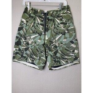 Patagonia Board Shorts Mens Size 29 Green Floral Camo Swim Trunks Beach Vacation